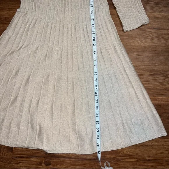 Nanette Lepore Womens Metallic Cocktail Sweaterdress Gold Size Small - Picture 9 of 10